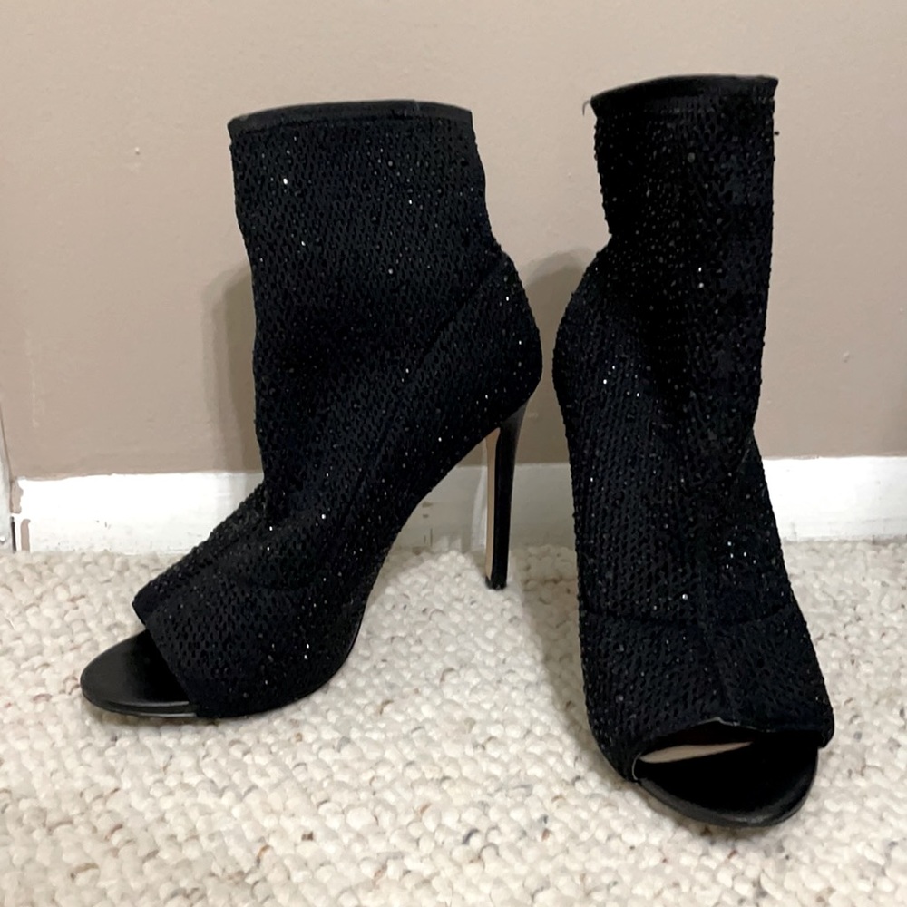 ALDO SOCK RHINESTONE BOOTIES